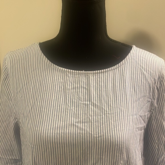 2/$15 Jun‎ & Ivy- Blue and white striped long sleeve blouse - Picture 3 of 6